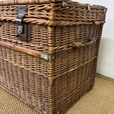 Vintage rattan trunk