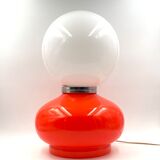 Space age red murano glass table lamp, 1970s