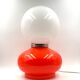 Space age red murano glass table lamp, 1970s