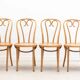 Thonet style heart bistro chair in beech