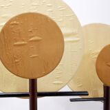 Pair of boho-style disc lamps