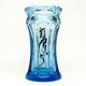 Art Deco vase, blue crystal, designed by K. Palda, Czechoslovakia, 1930s