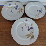 Lot de 3 anciens plats ronds Porcelaine de Limoges Haviland
