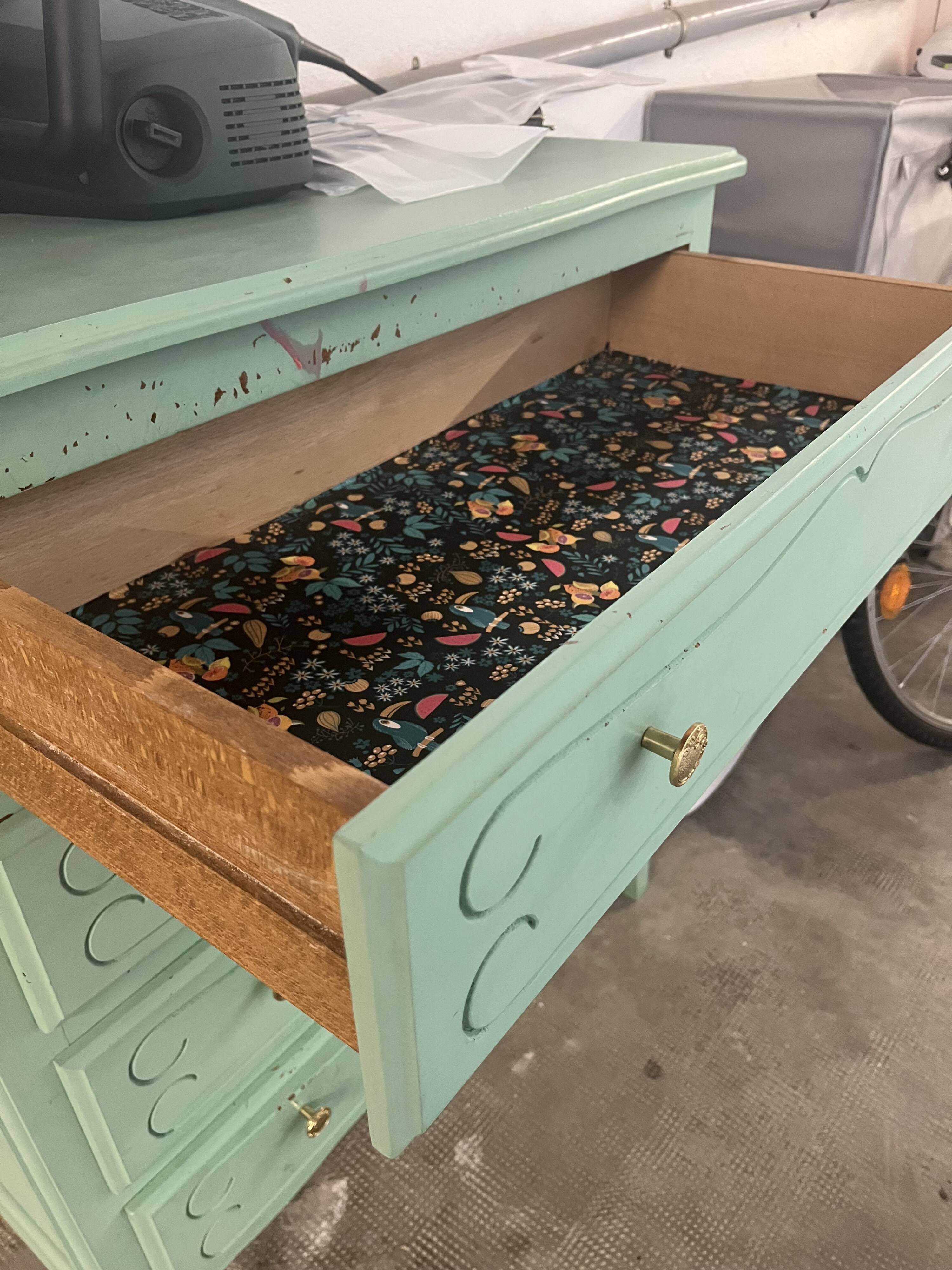 Vintage mint green commode 1950