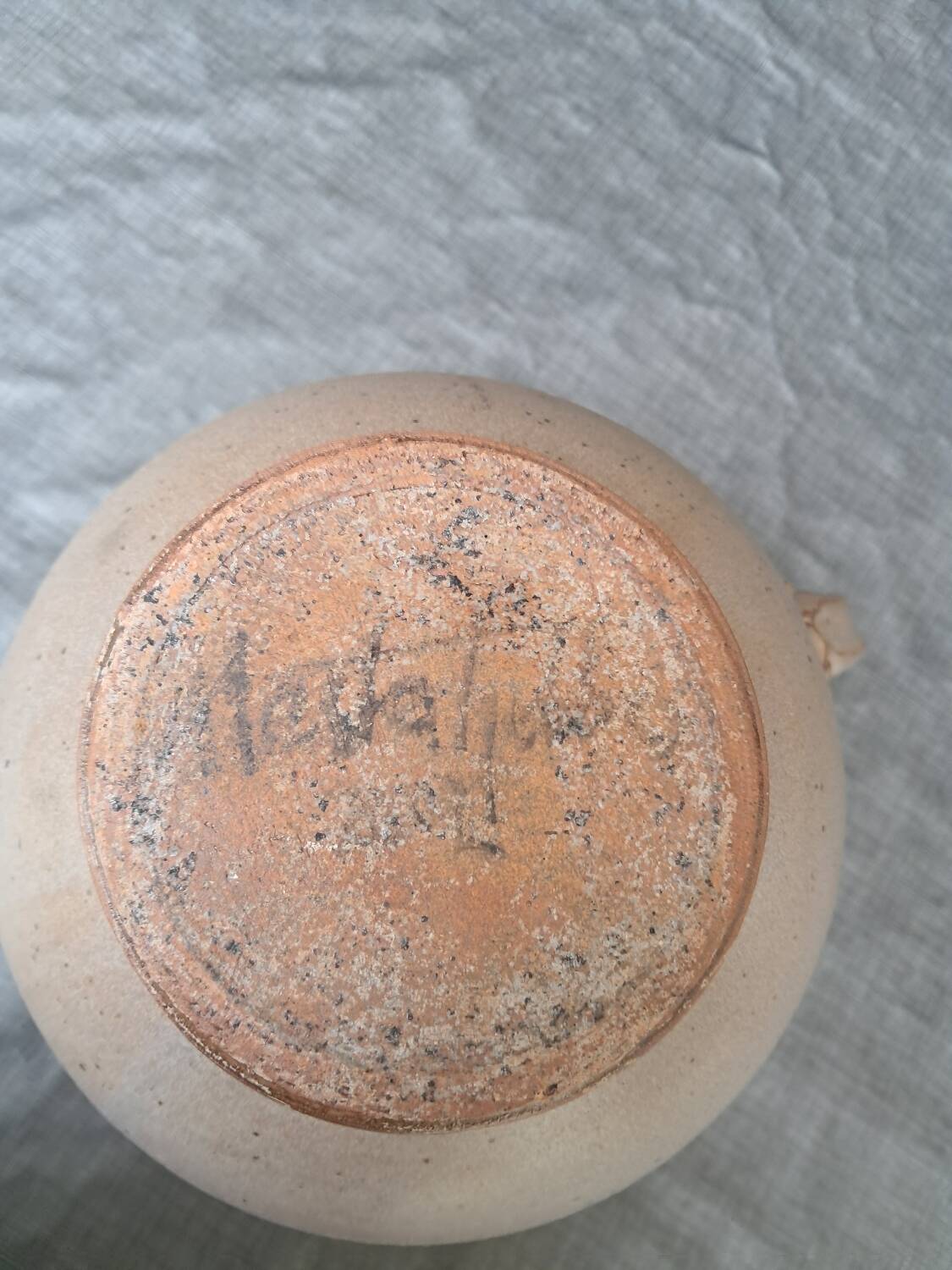 Cruche en terre cuite émaillée