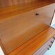 Vintage teak secretary bookcase with storage chest.