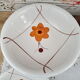 Set of vintage Italian dishes in ecru ceramic with daisy decoration "PRIMULA Made in Italy"