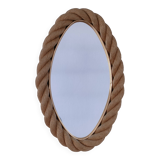 oval mirror braided cord dlg audoux minet 1960s