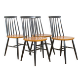 4 chaises fanett du milieu du siècle par ilmari tapiovaara, années 1960, ensemble de 4