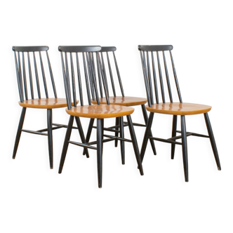 4 mid-century fanett chairs by ilmari tapiovaara, 1960s, set of 4