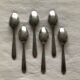 Series of 6 vintage stainless steel spoons