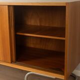 1950s sideboard, partly solid, walnut veneer, Bauhaus design, attributed to Franz Ehrlich
