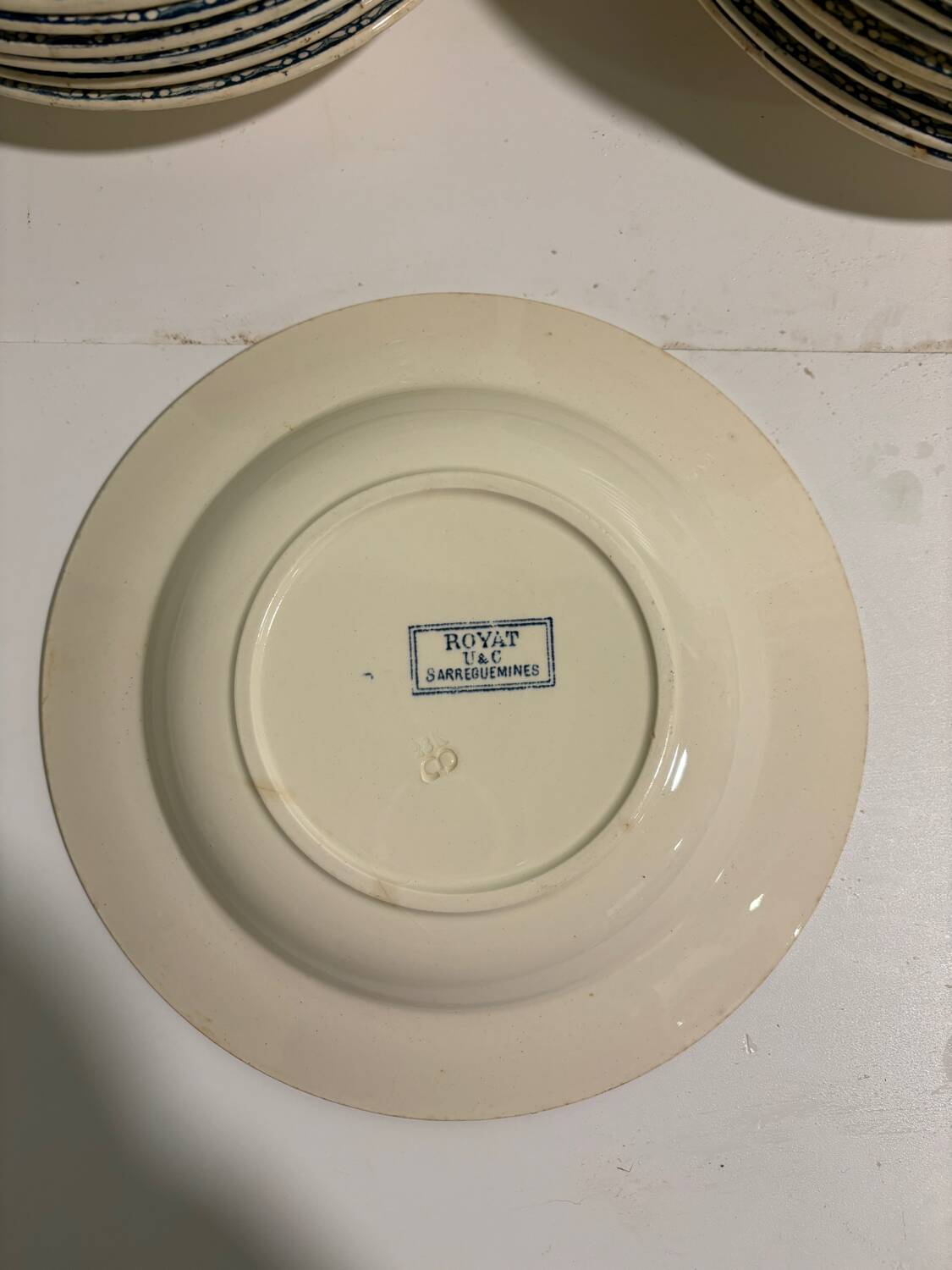 Art Nouveau plates Sarreguemine Royat