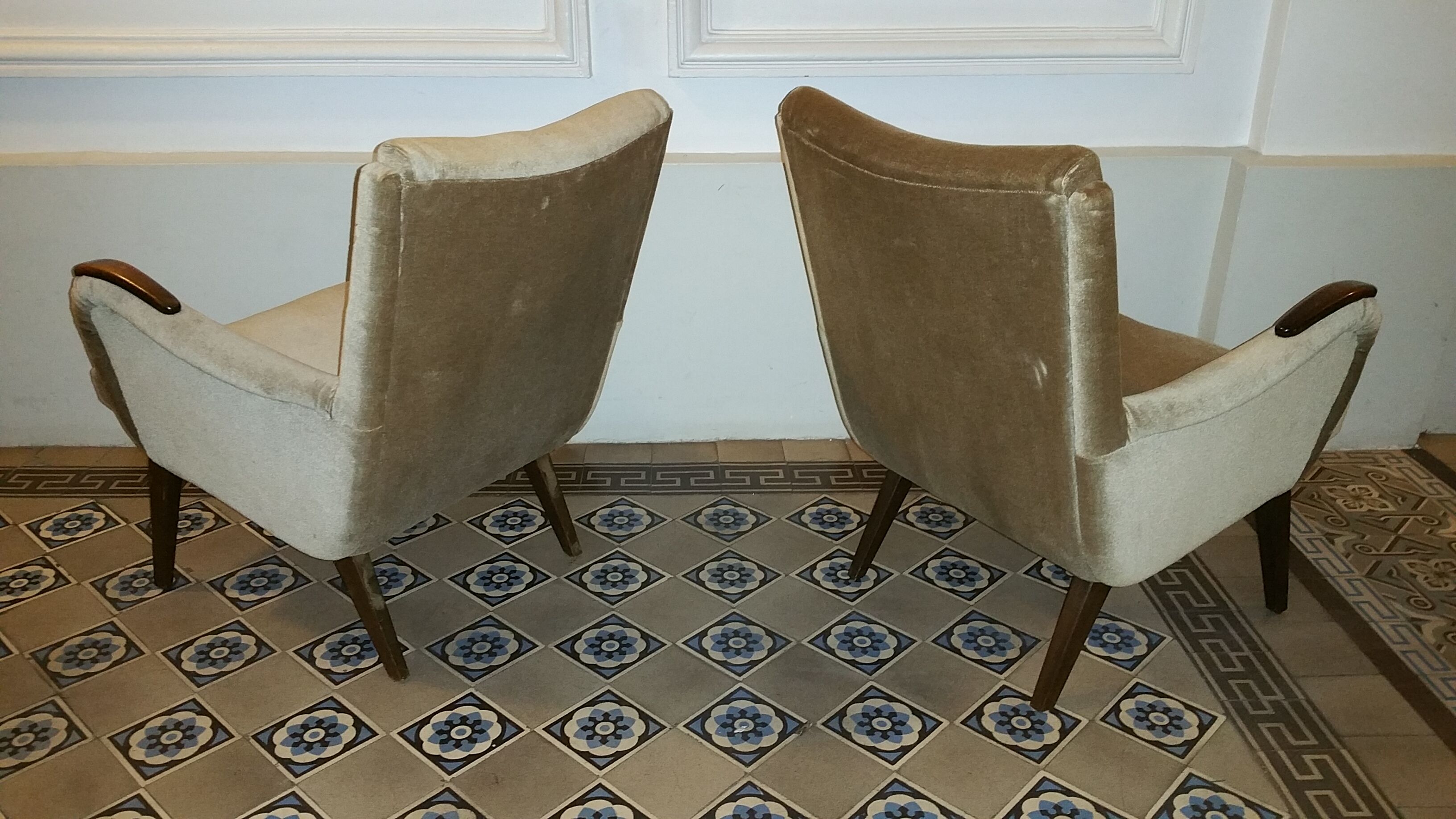 lot of 5 chairs Danish 50/60s Arno Votteler Knoll
