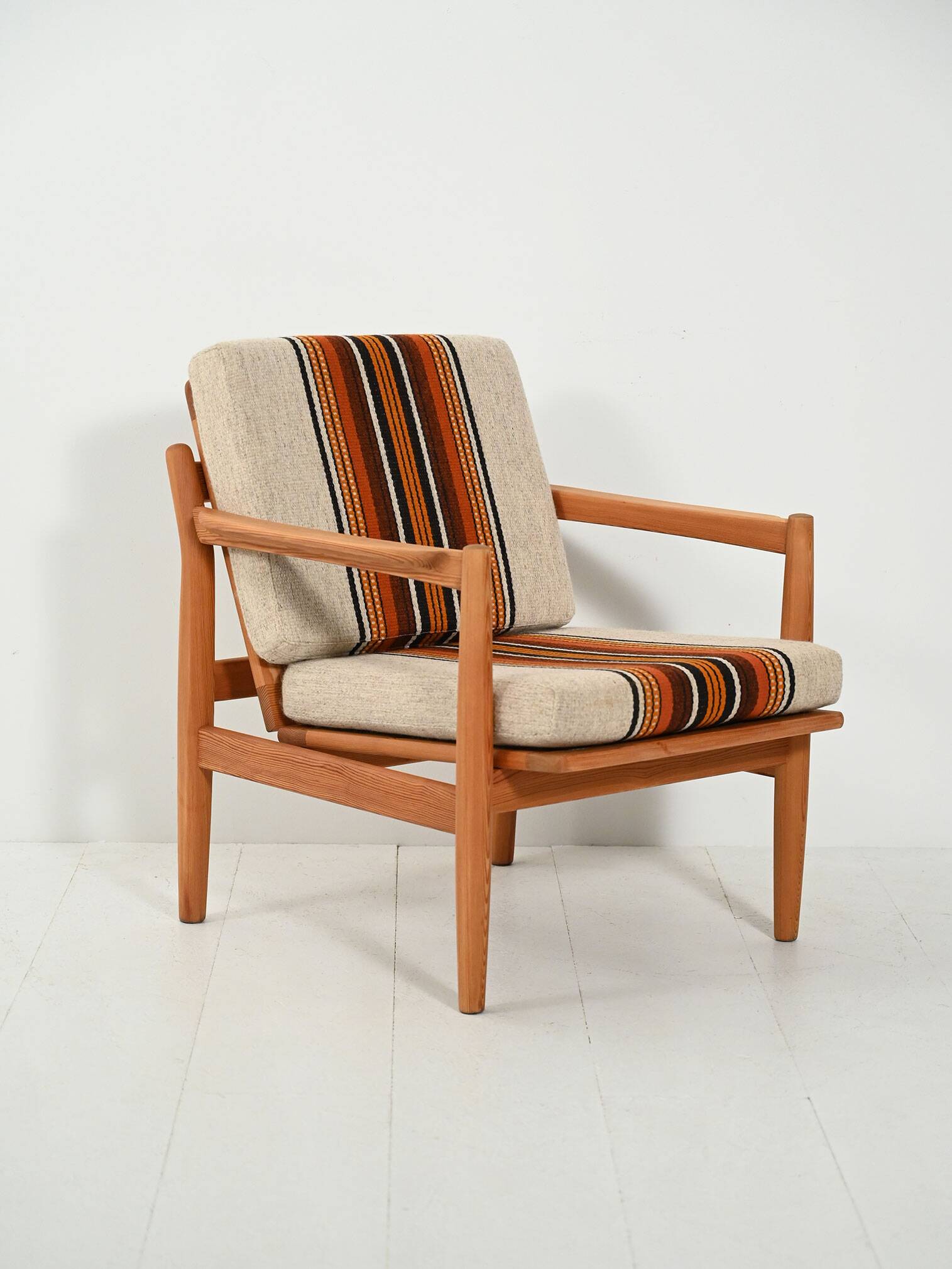 Norwegian pine armchair by Harry Moen