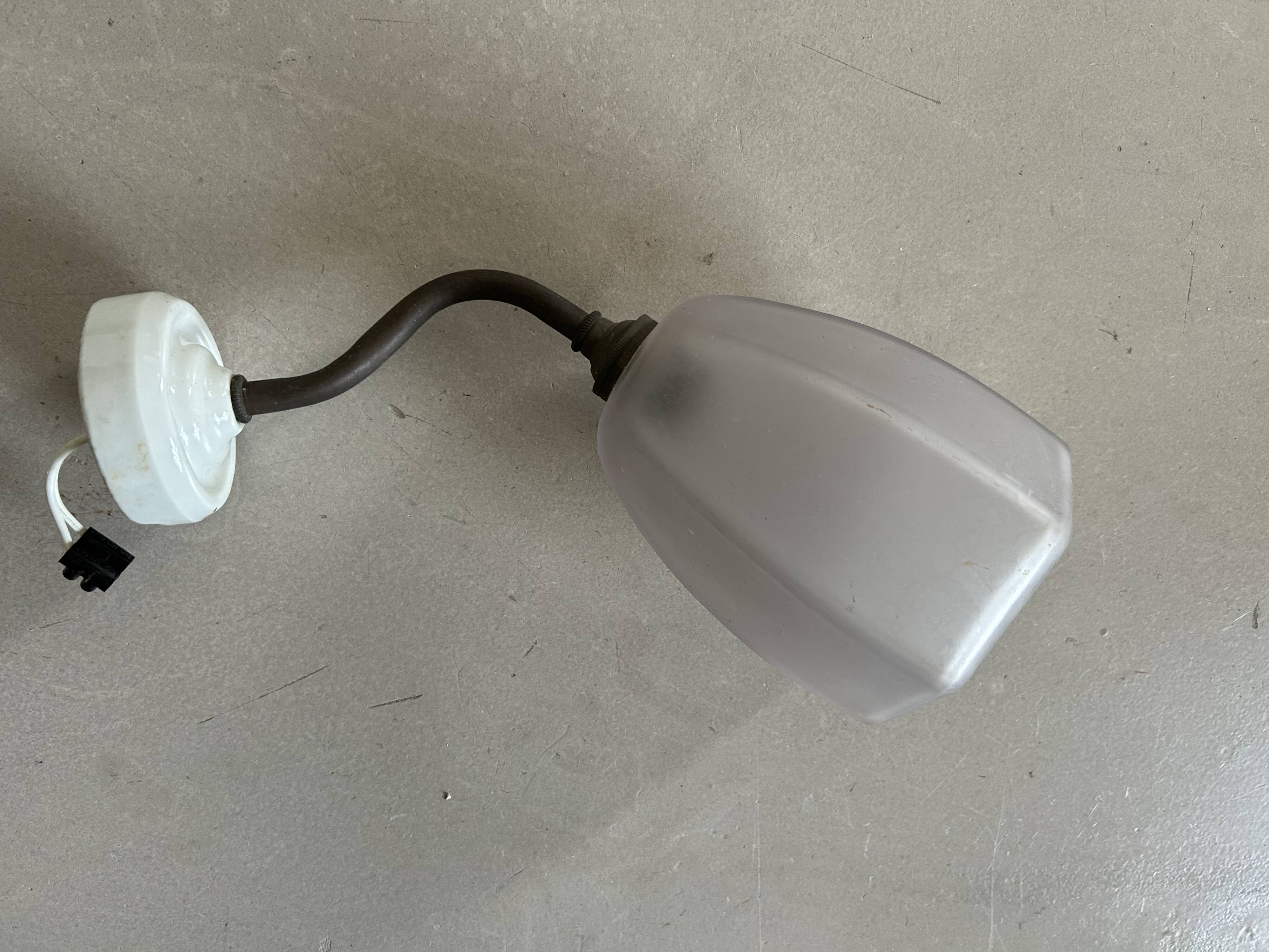 Antique Art Deco swan neck wall light