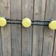 Vintage wall coat rack with three hooks