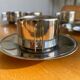 Casalinghi STO stainless steel cups, vintage 70s Italian design