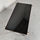Table basse en laiton et verre