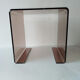 Table cube en plexiglas fumé 1970