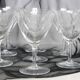Set of 11 crystal walking glasses, 1940