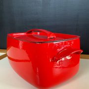 Cocotte vintage en fonte émaillée