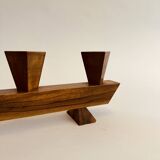 Vintage wooden candle holder