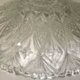 Cut crystal fruit bowl basket centerpiece vintage dish 33cm