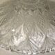 Cut crystal fruit bowl basket centerpiece vintage dish 33cm
