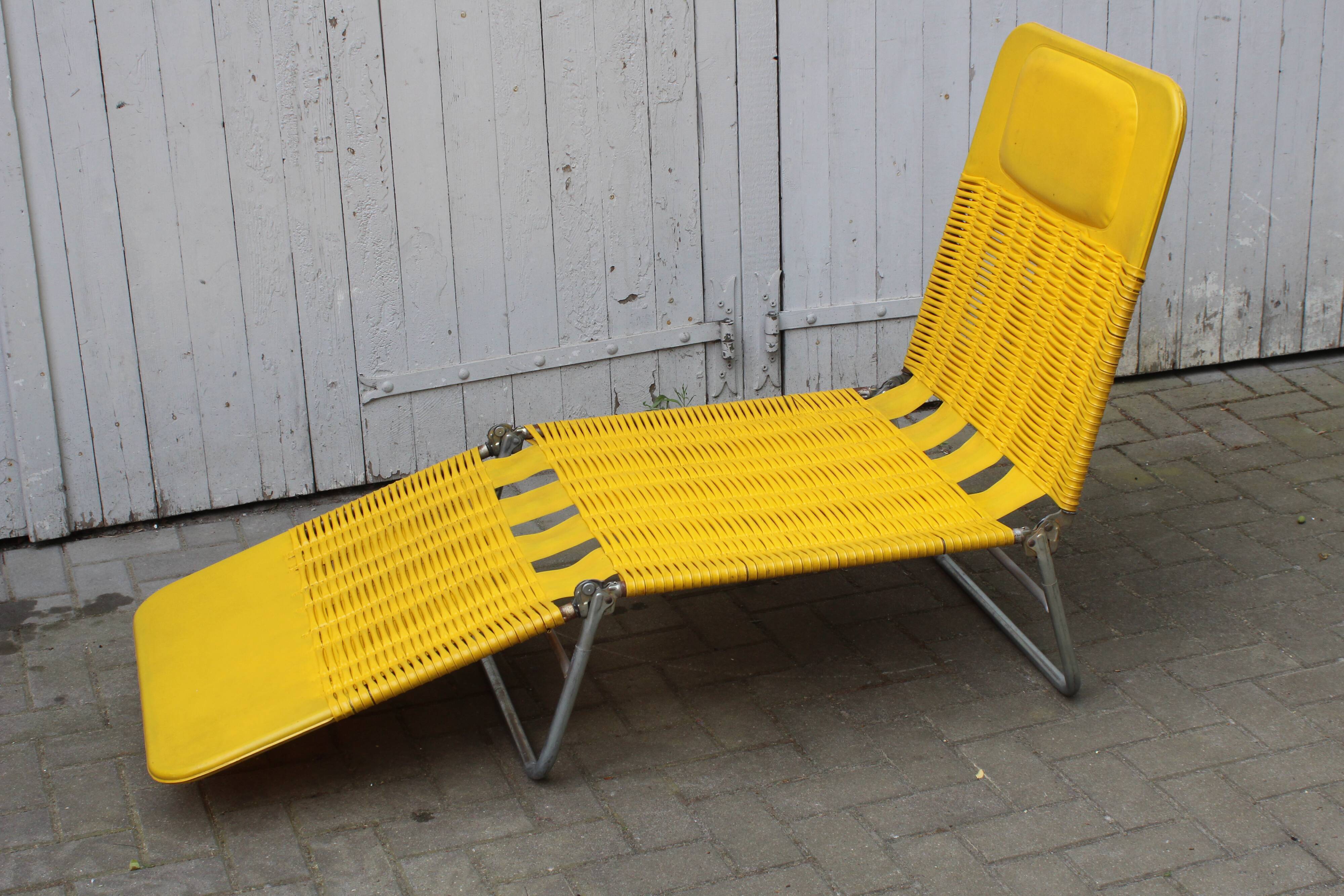 Vintage deckchair kurz design, germany 1960