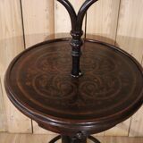 Thonet style curved wood bathroom cabinet