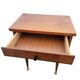 Vintage bedside table with golden pencil legs