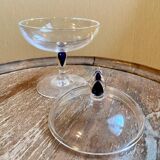 Decorative Sugar Bowl & Bonbonnière – Cristal d'Arques "Venice Sapphire"