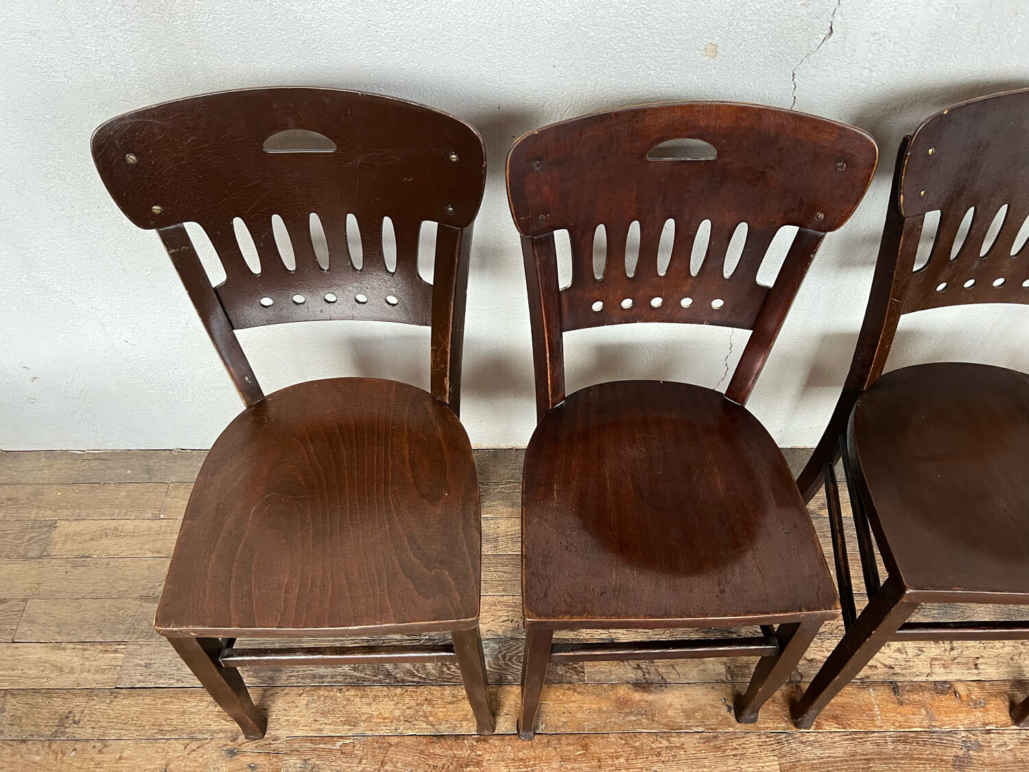 Series of 4 vintage Luterma bistro chairs 1920-1930