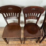 Series of 4 vintage Luterma bistro chairs 1920-1930