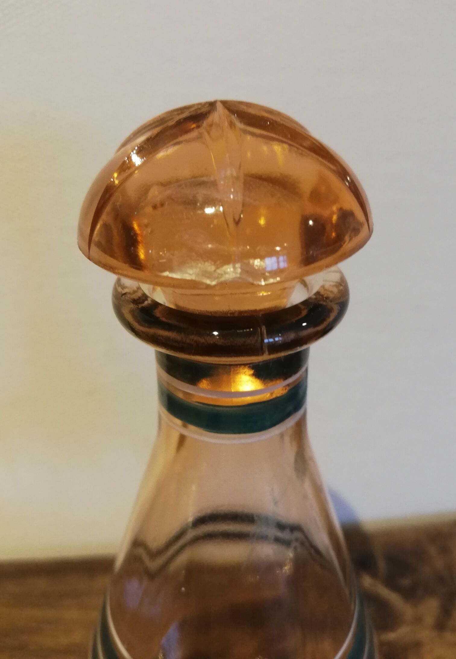 Molded glass decanter