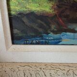 Tableau pont Romain signé Janin