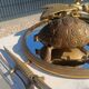 Vintage bronze turtle ashtray