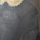 Antique painting vintage portrait bohemian countryside decoration oil on canvas