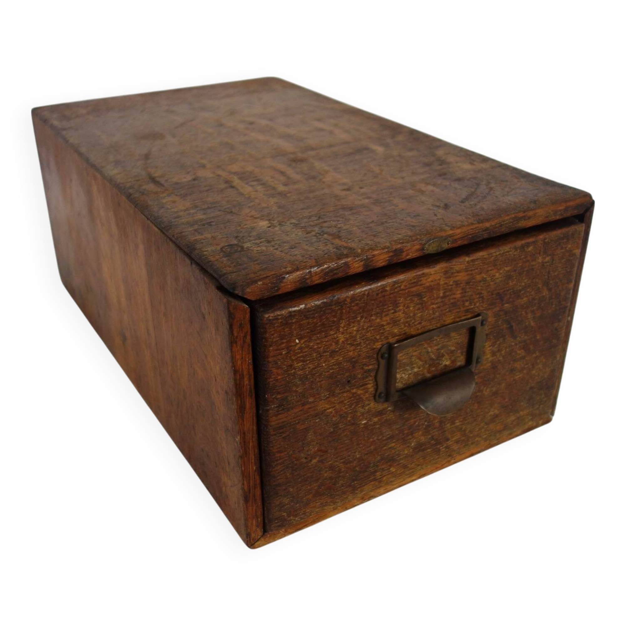 Old wooden administrative filing cabinet from the early 20th century