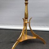 Brass floor lamp with neo-classical 3-light shelf