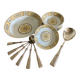 La S. Marco silver-plated metal and porcelain dessert service