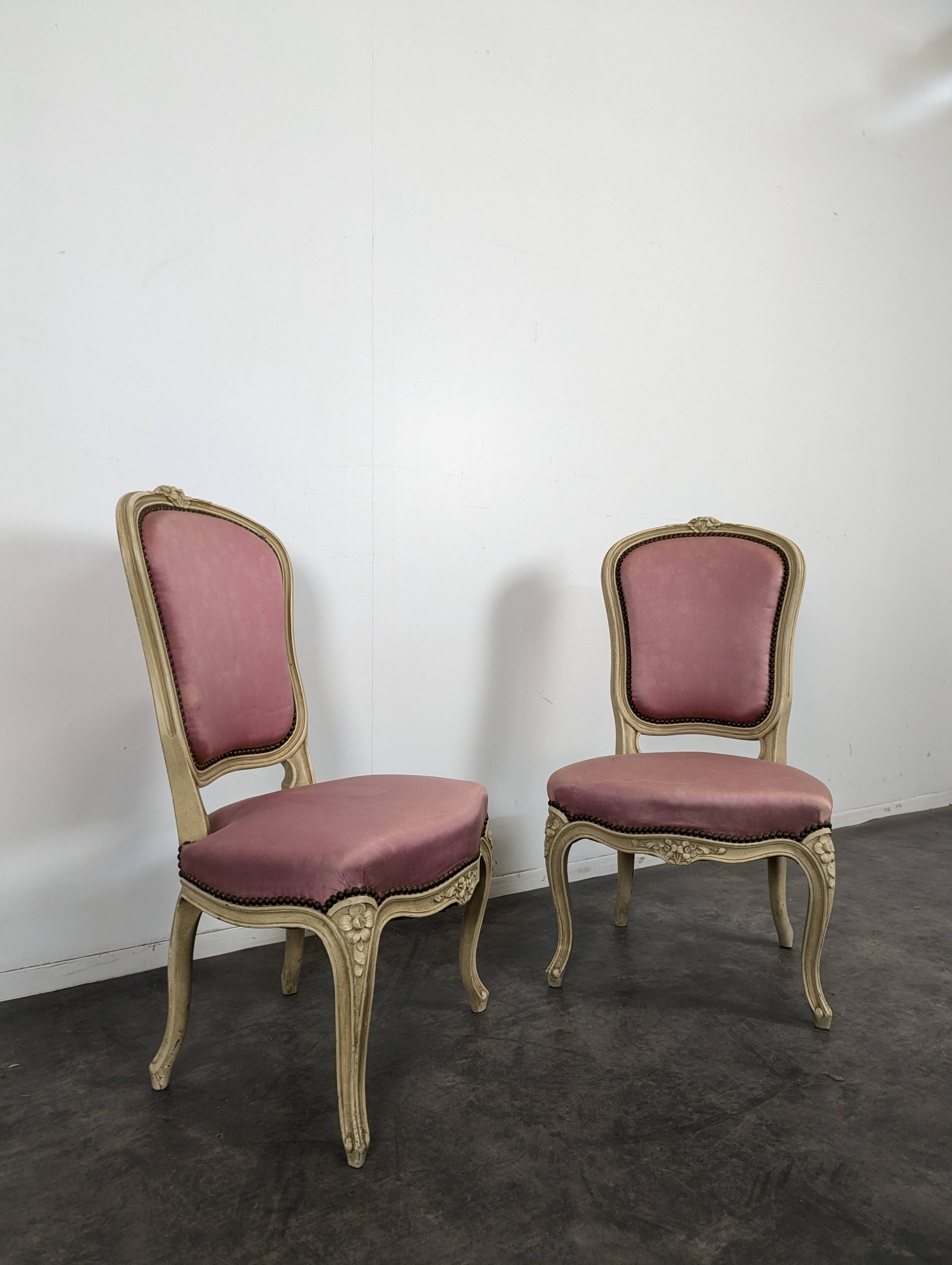 Pair of Louis XV style chairs