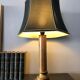 Wooden and brass lamp foot