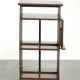 Large antique English oak book carousel from the 19th century