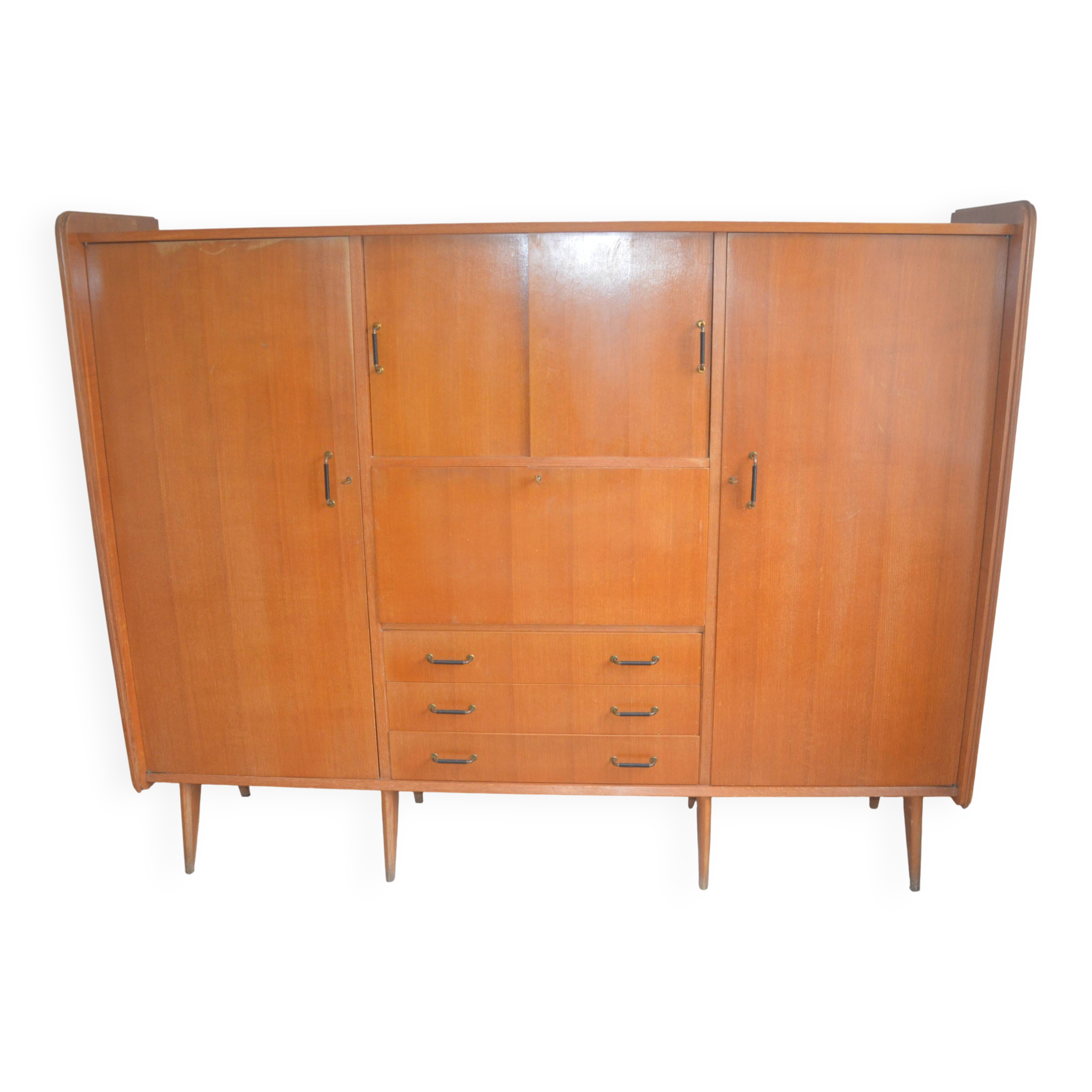 Vintage SAM Production Demi Siècle Armoire Secretary