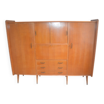 Vintage SAM Production Demi Siecle Armoire Secretaire