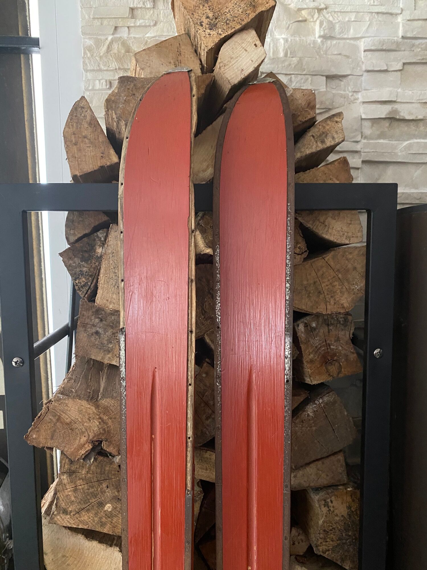 Paire de ski Rossignol Hickory vintage en bois