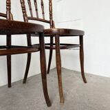 Set of 4 Fischel cane bistro chairs