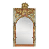 Large trumeau altarpiece composition of woodwork from the 18th century.